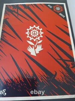 Shepard Fairey'rise Above Bayonets' Rare Colour Limited Edition Print