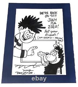 Signed Nigel Parkinson The Beano Artist Dennis The Menace Artwork Doodle Rare