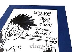 Signed Nigel Parkinson The Beano Artist Dennis The Menace Artwork Doodle Rare