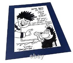 Signed Nigel Parkinson The Beano Artist Dennis The Menace Artwork Doodle Rare