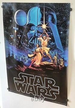 Star Wars A NEW HOPE Original 1977 RARE movie poster 20 X 28 Hildebrandt Art