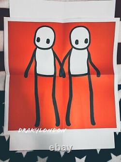 Stik Hackney Today Poster 2020 RED Print with newspaper RARE