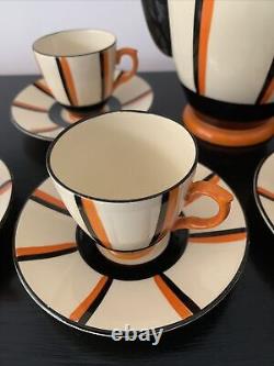 Stunning Rare Art Deco Style Mid Century New Hall Hanley Part Tea Set