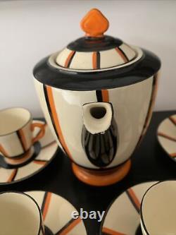 Stunning Rare Art Deco Style Mid Century New Hall Hanley Part Tea Set