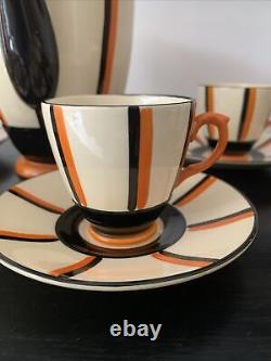 Stunning Rare Art Deco Style Mid Century New Hall Hanley Part Tea Set