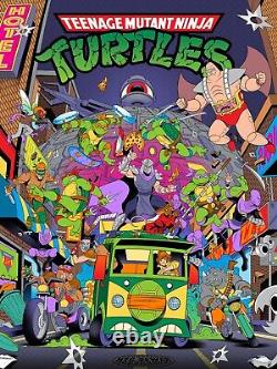 Teenage Mutant Ninja Turtles TMNT Cartoon Poster Mondo Print NECA Vintage RARE