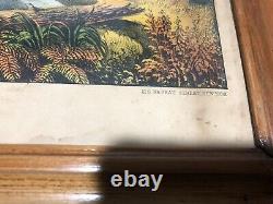 The Death Shot Antique RARE Original Stone Lithograph by Currier & Ives 1870