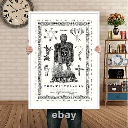 The Wicker Man Poster Framed Set of 3 Wall Art, Rare Movie Art, 50th Anniversary