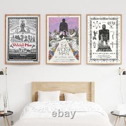 The Wicker Man Poster Framed Set of 3 Wall Art, Rare Movie Art, 50th Anniversary