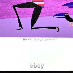 Three Black Crows SHAG PRINT Silkscreen Serigraph Unframed Signed 2001 Mint Rare