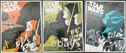 Tom Whalen Star Wars 3 Print Set Signed RARE New Hope, Empire, Jedi