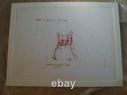 Tracey Emin Not A Happy Kitten. Rare Limited Edition Print