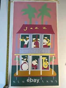 Vintage rare 1987 New Orleans Jazz serigraph Signed Artist Proof