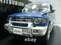 WOW EXTREMELY RARE Mitsubishi Pajero SUV LWB 4WD RHD 1998 Blue 118 Auto Art