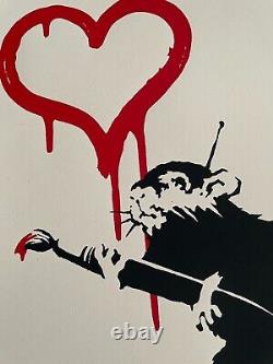 West Country Prince BANKSY LOVE RAT print rare Limited edition 1/500