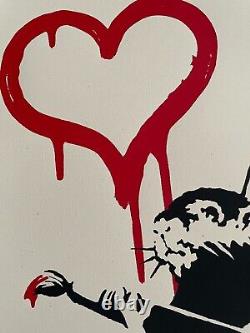 West Country Prince BANKSY LOVE RAT print rare Limited edition 1/500