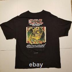 Yu Gi Oh Vintage Anime Mens Shirt Black Hobby League Champ TCG XL Akira 1996