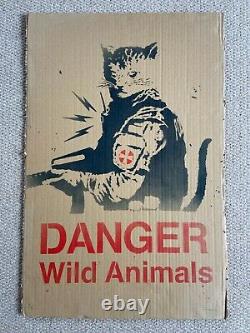 Zedsy Danger Wild Animals Stencil Placard 3 of 10 RARE original