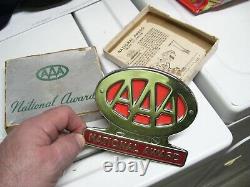 1950 Antique Nos Aaa Auto License Plate Topper Vintage Chevy Ford Hot Rat Rod