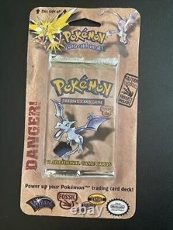 1999 Pokemon Fossil Rare Booster Blister Pack Aerodactyl Art Factory Scelled 1999