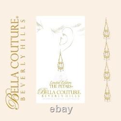 $799 Nouvelle paire de boucles d'oreilles en forme de baguette en or 14 carats avec perle rare, style pendantes victoriennes, vintage et Art déco.