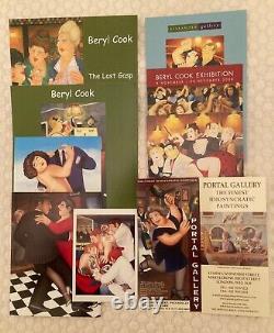 9x Nouvelles Cartes de Vœux d'Art de Beryl Cook/Timbre Rare de Première Classe BC/ Divers Objets de Collection