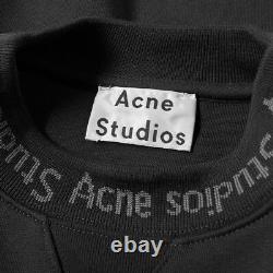 Acne Studios Flogho Crewneck Sweatshirt Brand New Black Us XL Rare Size Pfw