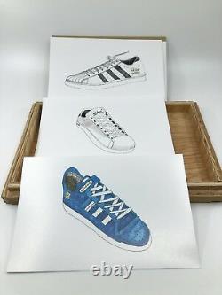 Adidas Très Rare Art Ad Célébrer Originalité Wood Box Posters 2006 Sneaker