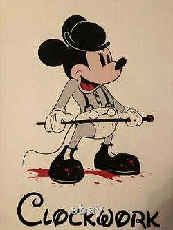 Affiche Krayola d'une impression de L'Orange mécanique de Mickey Mouse Disney Rare OOP SOLD OUT