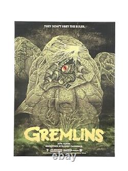 Affiche d'art en sérigraphie Gremlins Rare Mondo Numérotée de Timothy Pittides représentant Gizmo