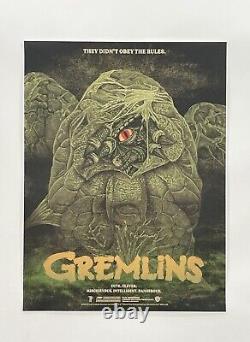 Affiche d'art en sérigraphie Gremlins Rare Mondo Numérotée de Timothy Pittides représentant Gizmo