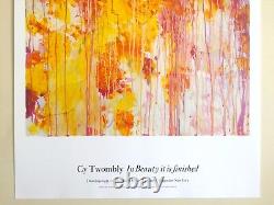 Affiche d'exposition de lithographie abstraite rare de Cy Twombly