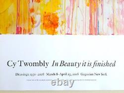 Affiche d'exposition de lithographie abstraite rare de Cy Twombly