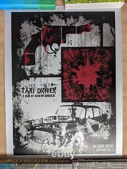 Affiche rare et limitée du film Taxi Driver, sérigraphiée par Alien Corset (David O'Daniel)