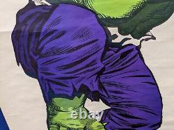 Affiche sérigraphiée RARE Vintage de l'Incroyable Hulk de 1966 à New York 41 x 28
