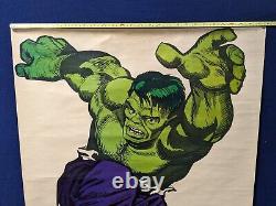 Affiche sérigraphiée RARE Vintage de l'Incroyable Hulk de 1966 à New York 41 x 28