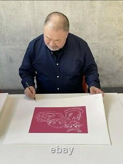 Ai Weiwei Cats Rare Pink Édition Signé Édition Limitée Numérotée Imprimer