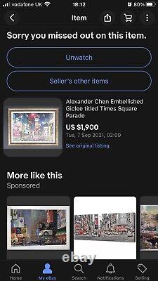Alexander Chen, X3 Framed Limited Edition Imprimés D'art De La Ville De New York, Rares, Signés