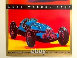 Andy Warhol Estate Rare 1988 Lithographie Imprimer Affiche D'exposition Guggenheim Cars