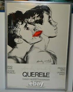 Andy Warhol Querelle (blanc) Affiche D'art Originale 1982 Extrêmement Rare