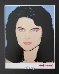 Andy Warhol + Rare 1984 Signé Maria Shriver Imprimer Matted To Be Framed 11x14