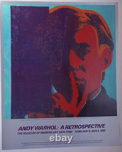Andy Warholautoportrait 1967musée De L'art Moderne 1989 Affiche D'exposition Rare