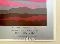 Arthur Secunda Rare 1978 MID Siècle Moderne Nouvelle Aube Litho Imprimer Affiche Exhbt