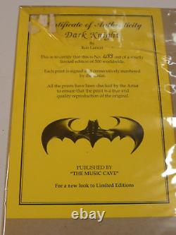Batman Dark Knight Rare Print Rob Larson Signé Ltd Edition 483/500 Non Monté