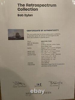 Bob Dylan Signé Édition Limitée Encadré Art De Rare Industrial Train