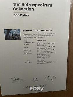 Bob Dylan Signé Édition Limitée Encadré Art De Rare Side View Mirror