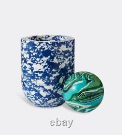 Bougie botanique Swirl Tom Dixon, vase bleu et boule verte en marbre, art rare neuf scellé