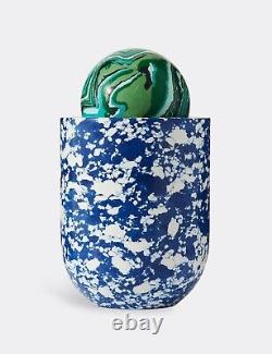 Bougie botanique Swirl Tom Dixon, vase bleu et boule verte en marbre, art rare neuf scellé