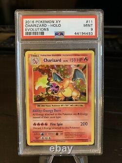Charizard Holo Xy Evolutions 11/108 Psa 9 Mint Carte Pokémon De Base Og Rare Art