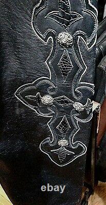 Custom Made Rare Alligator Exotic- Art Lambskin Leather Jacket New Made In USA
